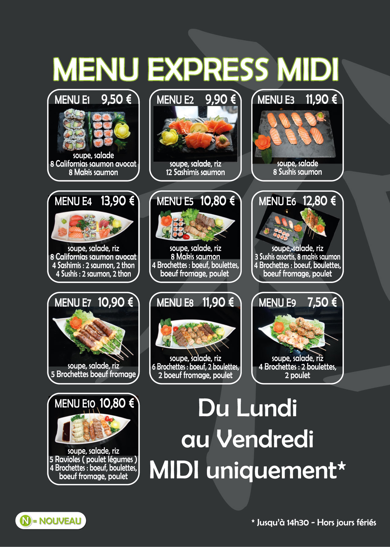 Zen Arras NOS MENUS